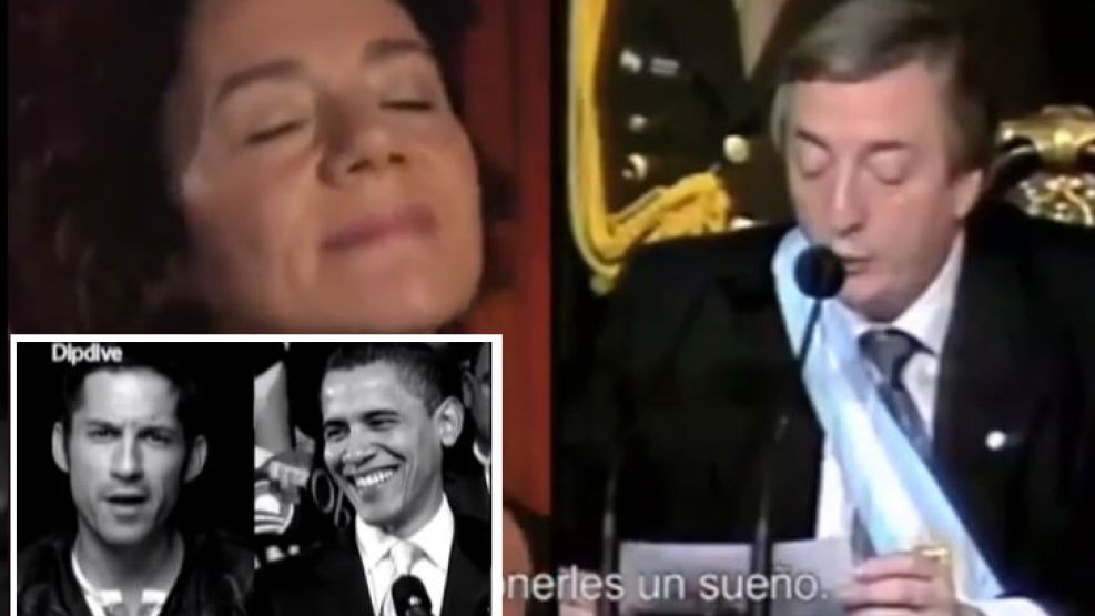 "Homenaje". Además de recordar a Néstor Kirchner, el video de los artistas K "homenajea" al creado por William James Adams y Jesse Dylan para la campaña presidencial de Barack Obama en 2008.