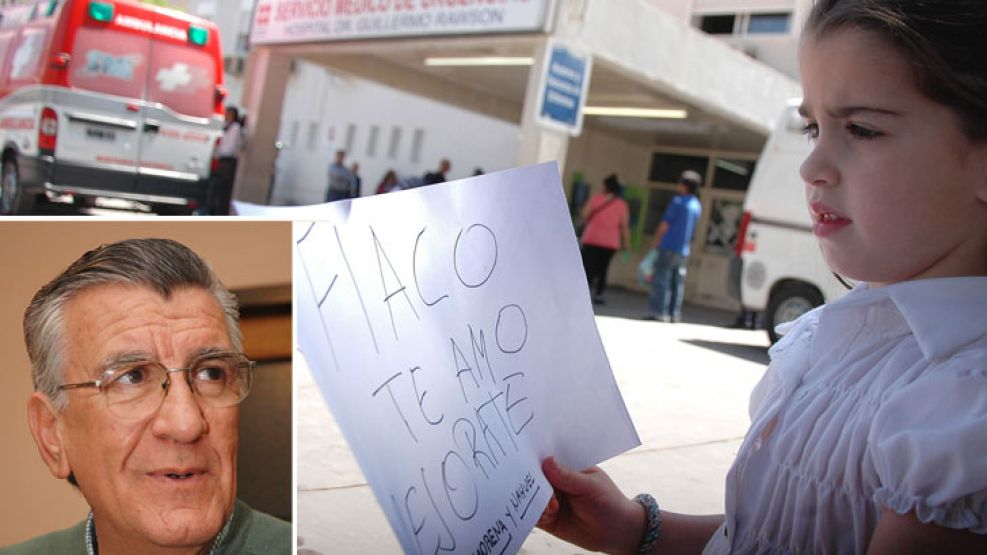 Gobernador. Recibe muestras de afecto en el hospital donde está internado hace 15 días.