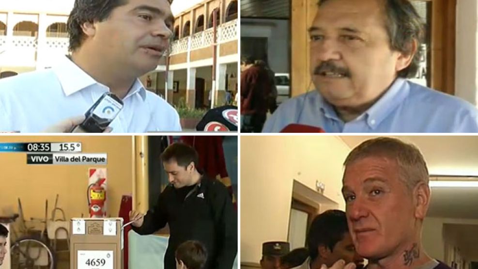 Los candidatos madrugadores. Ya emitieron su voto algunos de los postulantes a cargos legislativos.