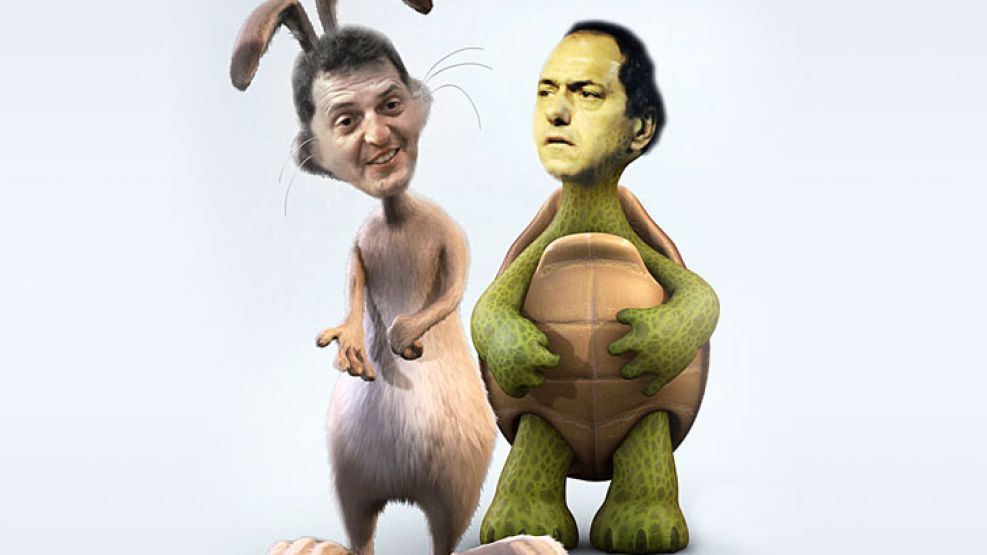 Massa y Scioli como la liebre y la tortuga de Esopo.