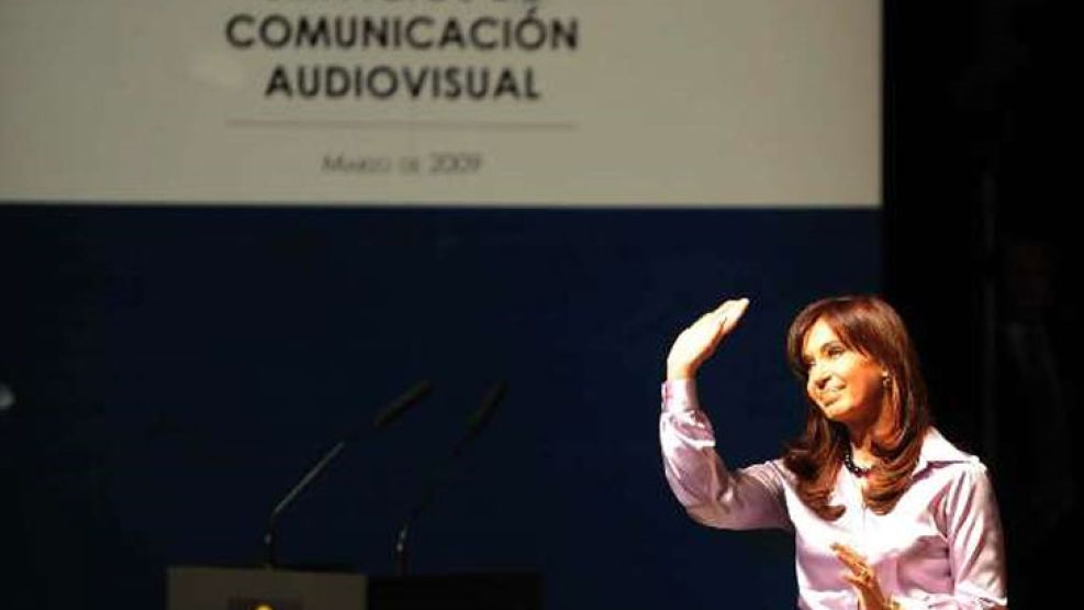 Cristina Kirchner presentó la Ley de Medios en 2009.
