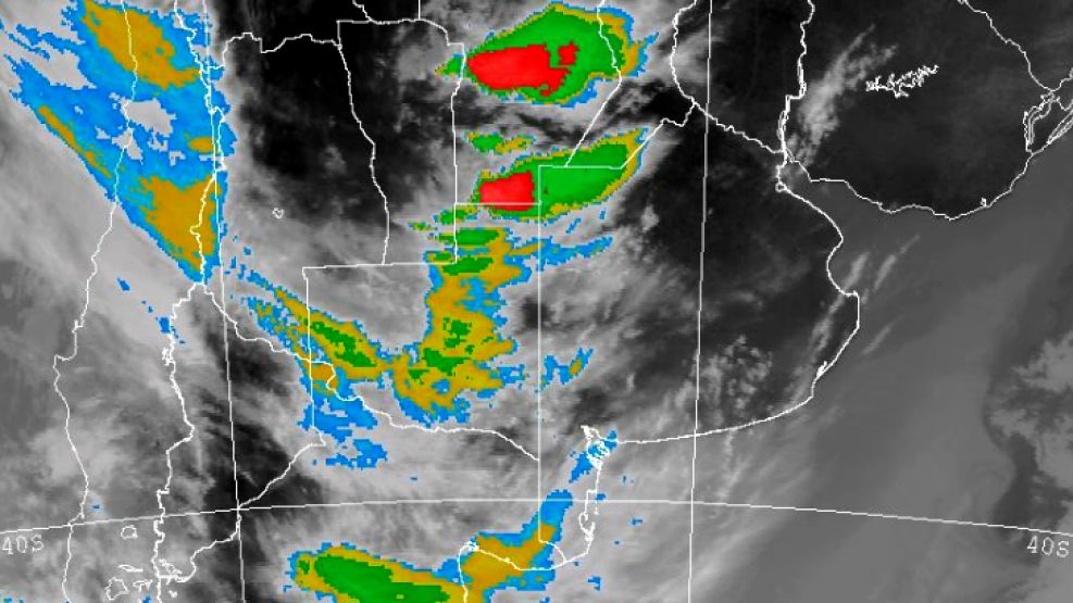 En camino. Los frentes de tormentas se acercan a la Provincia de Buenos Aires.