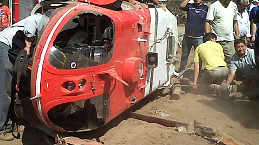 Accidente. El 11 de octubre se cayó en su helicóptero.