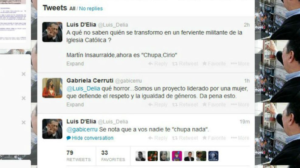 "A vos nadie te chupa nada", le espetó Luis D'Elía a la legisladora K Gabriela Cerrutti.