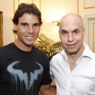 Rafael Nadal conversó con Horacio Rodríguez Larreta luego de su exhibición con David Nalbandian. 