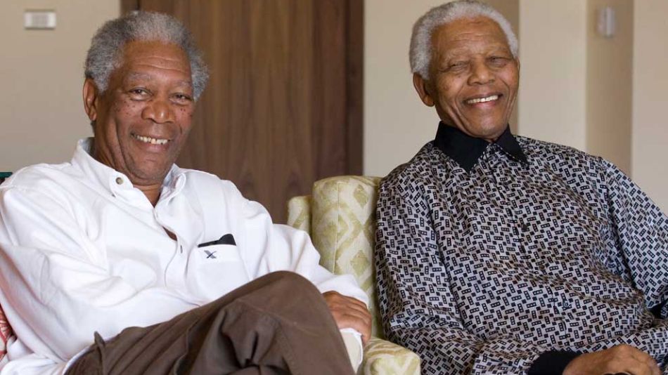 Morgan Freeman y Nelson Mandela