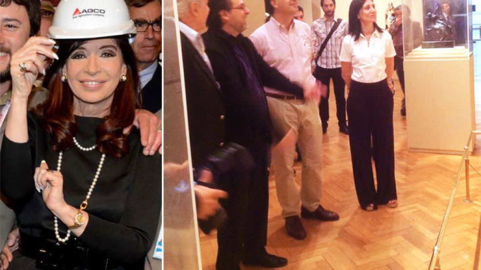 Poder delegado. CFK, con agenda light. El Jefe de Gabinete visitó ayer sábado museos nacionales para “revisarlos” como hizo con el fútbol.