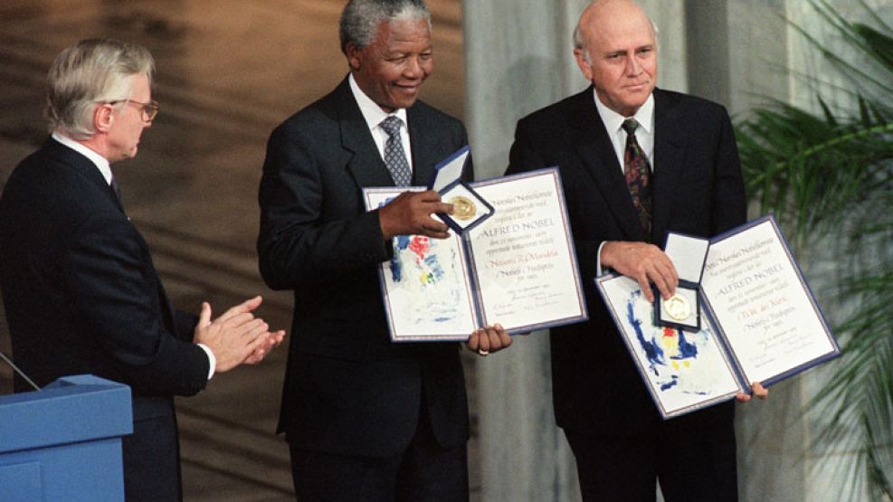 Mandela recibió el Premio Nobel de la Paz en 1993.