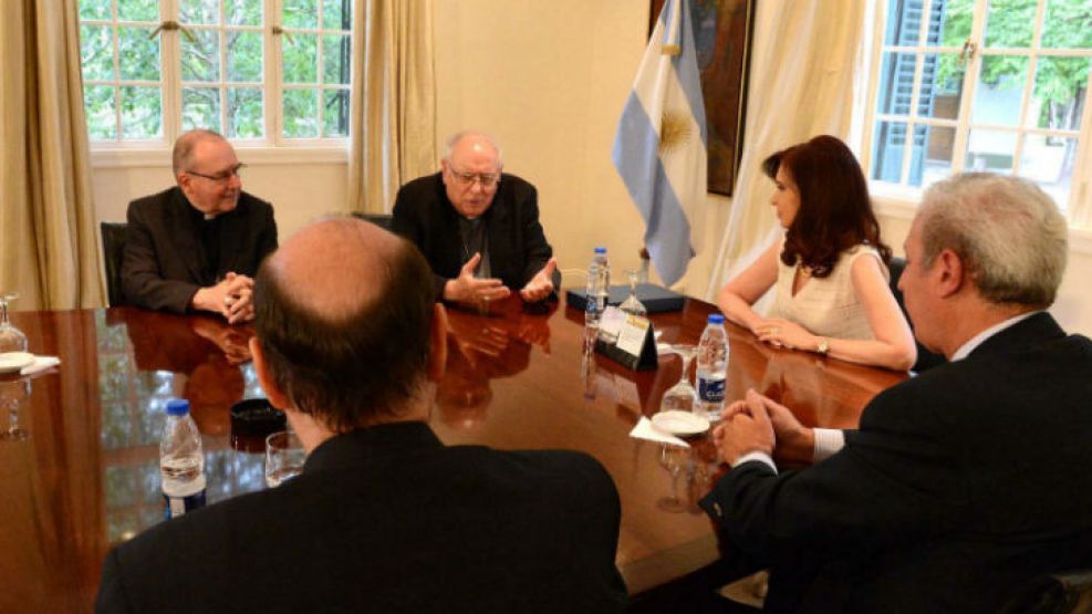 CFK recibió a la Conferencia Episcopal Argentina. 