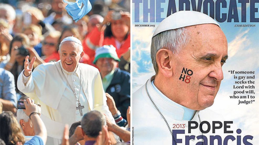 Revista. The advocate, publicación de la comunidad homosexual en Estados Unidos  por primera vez pone a un Papa en su tapa.