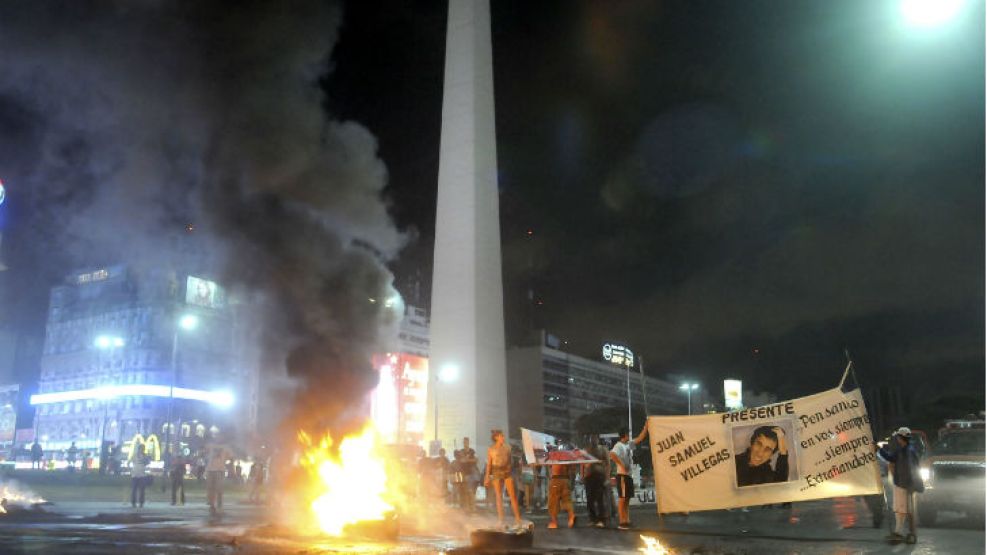 Una de las últimas protestas en el centro porteño, el 19 de diciembre de 2013.