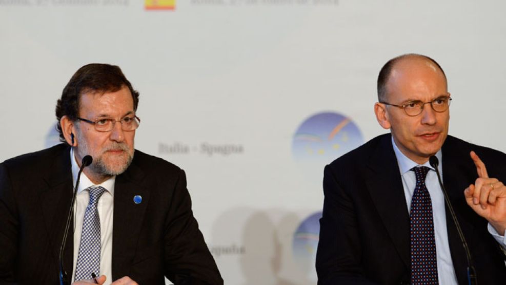 Rajoy y Letta hablaron en conferencia de prensa.