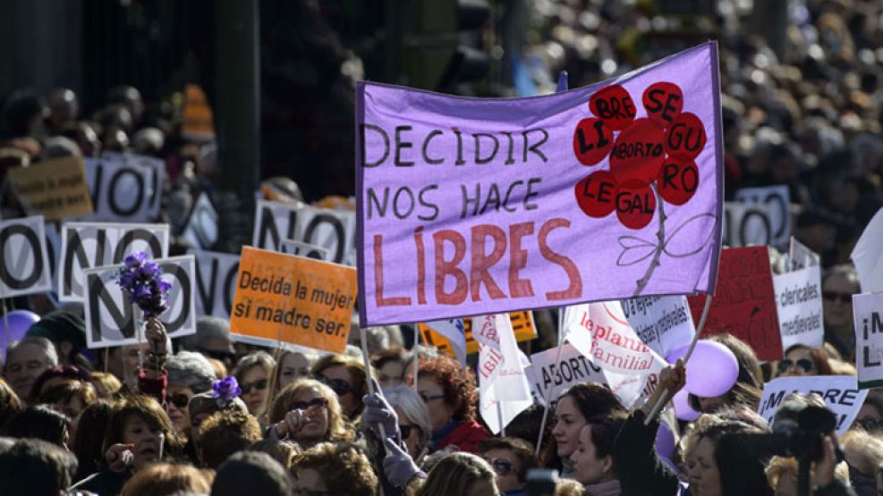 Marcha. Fue organizada por grupos de mujeres que defienden sus derechos reproductivos.