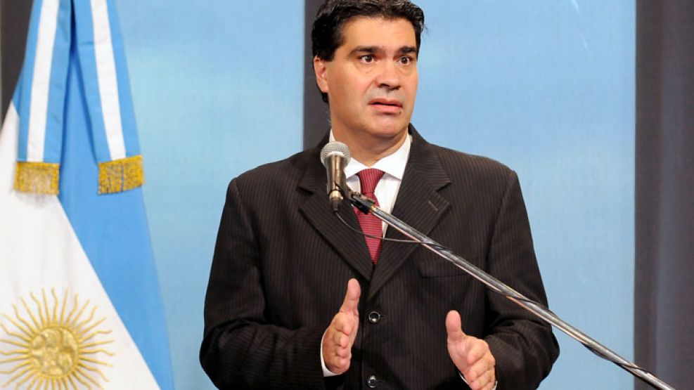 El jefe de Gabinete, Jorge Capitanich.  