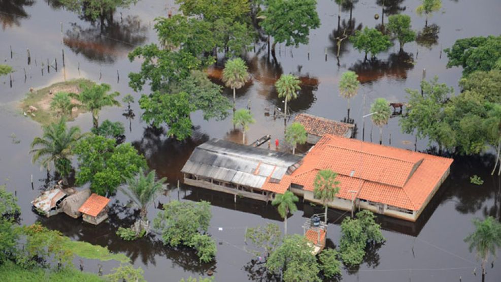 Alarma. Una imagen que muestra la inundación en Beni.