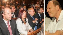 Votos. Arriba, algunos de los miembros del máximo tribunal penal del país. Zaffaroni defiende su proyecto de reforma del código.