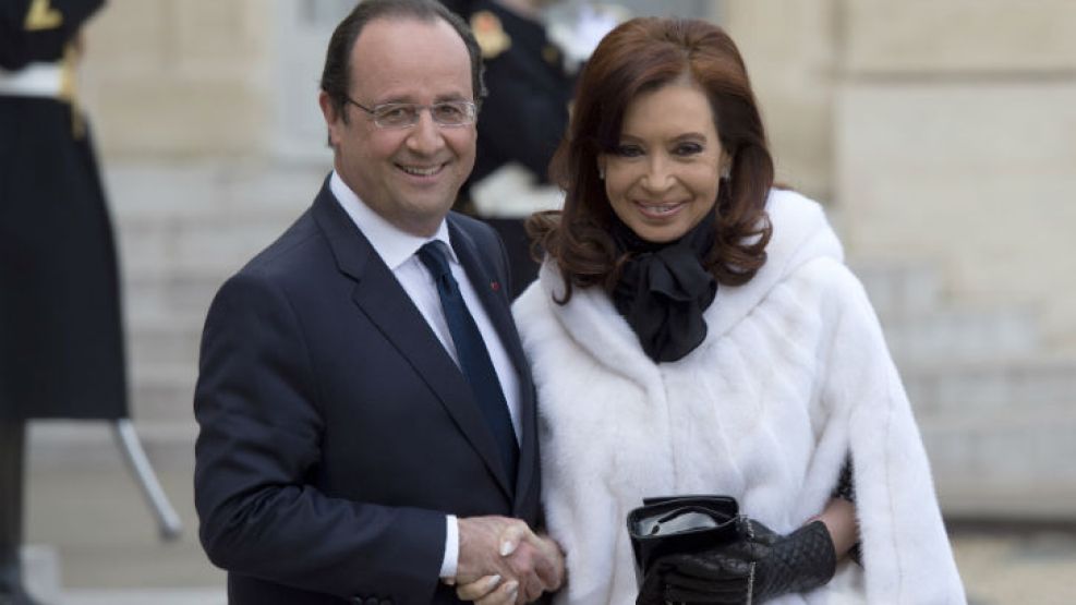Cristina Fernández de Kirchner y Francois Hollande