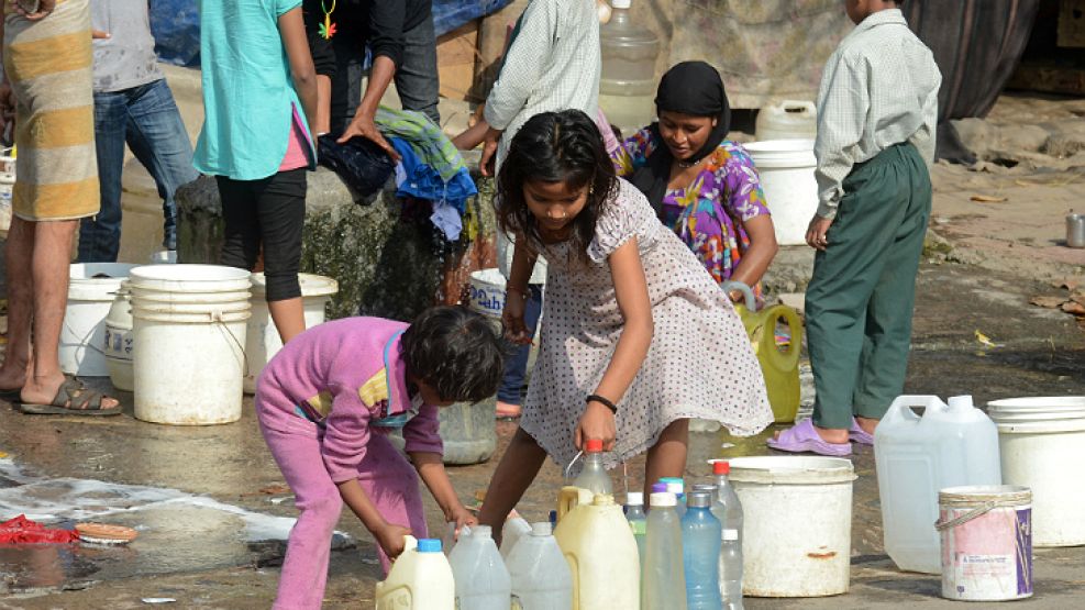 Día Mundial del Agua. La India es uno de los lugares más afectados a nivel mundial ante la falta de fuentes de agua potable.