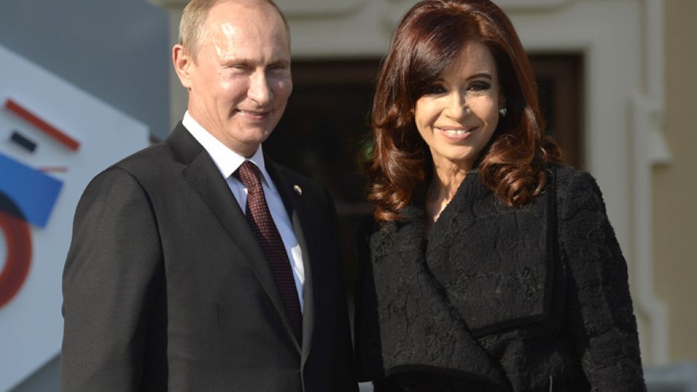 Putin y Cristina. La mandataria recibió el elogio de su par ruso.