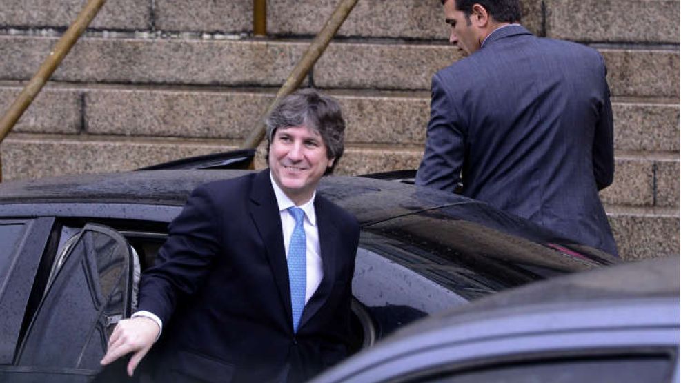 Amado Boudou en los tribunales de Comodoro Py.