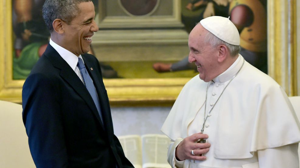 El papa Francisco recibió hoy la visita del presidente de Estados Unidos, Barack Obama.