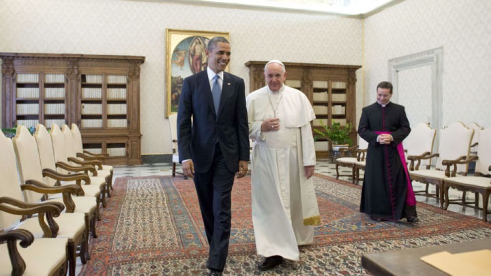 Dos potencias se saludan. El jueves, Obama y Francisco tuvieron su primera reunión a solas.