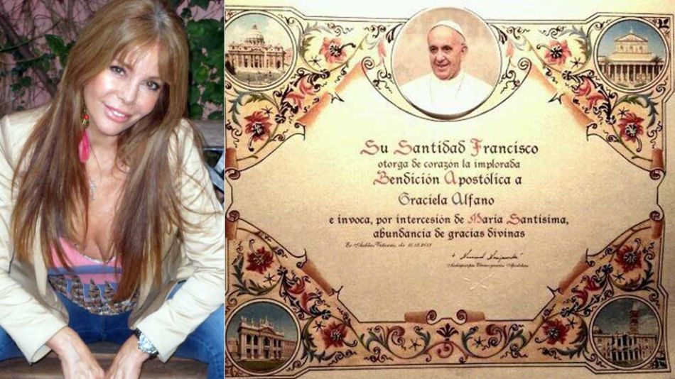 Graciela Alfano bendicion Papa
