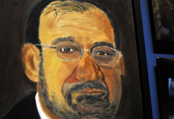 El primer ministro iraquí Nouri al-Maliki creado por George W. Bush en la exposición "The Art of Leadership: A President's Diplomacy". 