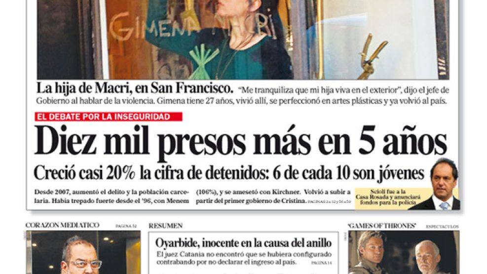 Tapa de Diario Perfil del 5 de abril de 2014