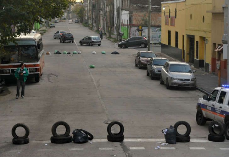 Así se veía esta mañana la zona de Puente Avellaneda.