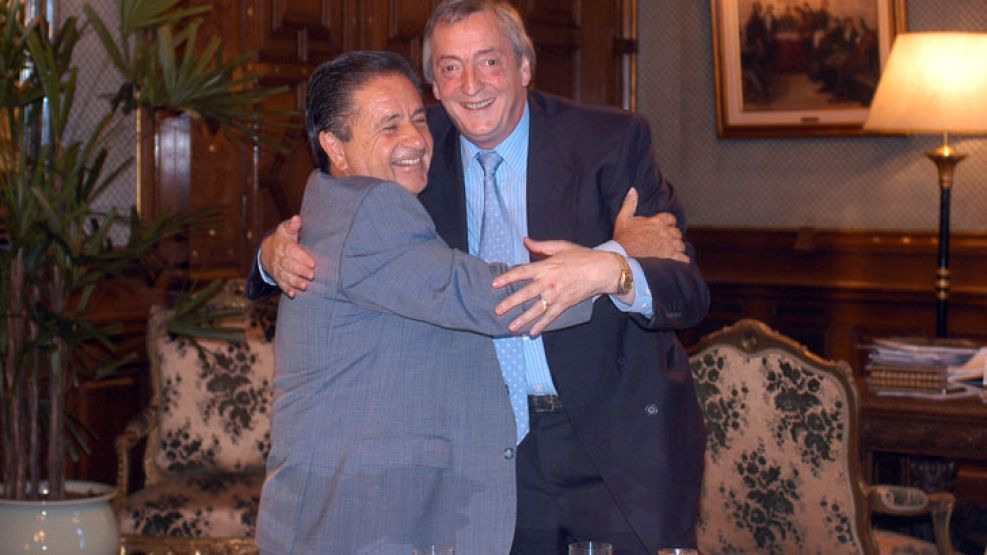 Duhalde y Kirchner cuando aún eran aliados.