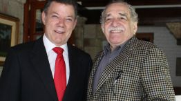 Juan Manuel Santos con Gabriel García Márquez (Archivo 2010)