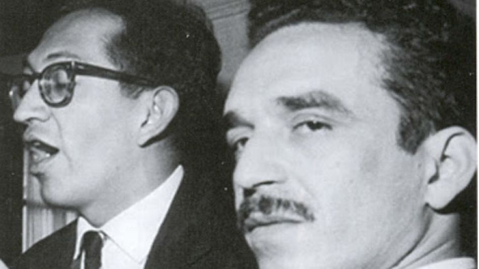 Plinio Apuleyo Mendoza junto a Gabriel García Márquez.