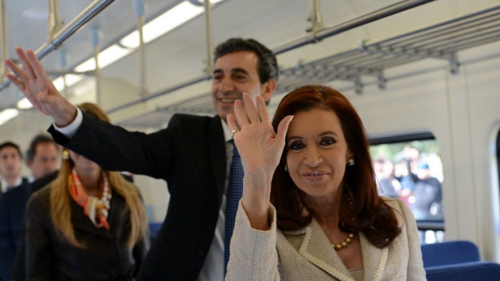 Cristina Fernández de Kirchner, desde la estación Sáenz Peña.