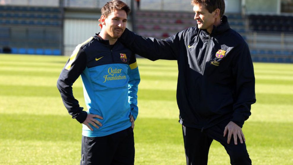 Juntos. El catalán fue uno de los hacedores del mejor equipo de todos los tiempos. “Para mí, siempre eterno Tito”, escribió ayer Messi.
