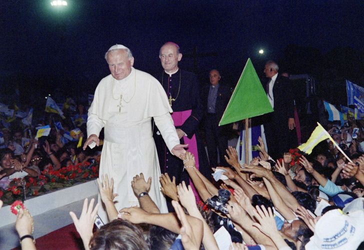 Juan Pablo II en su visita a Salta en 1987.  