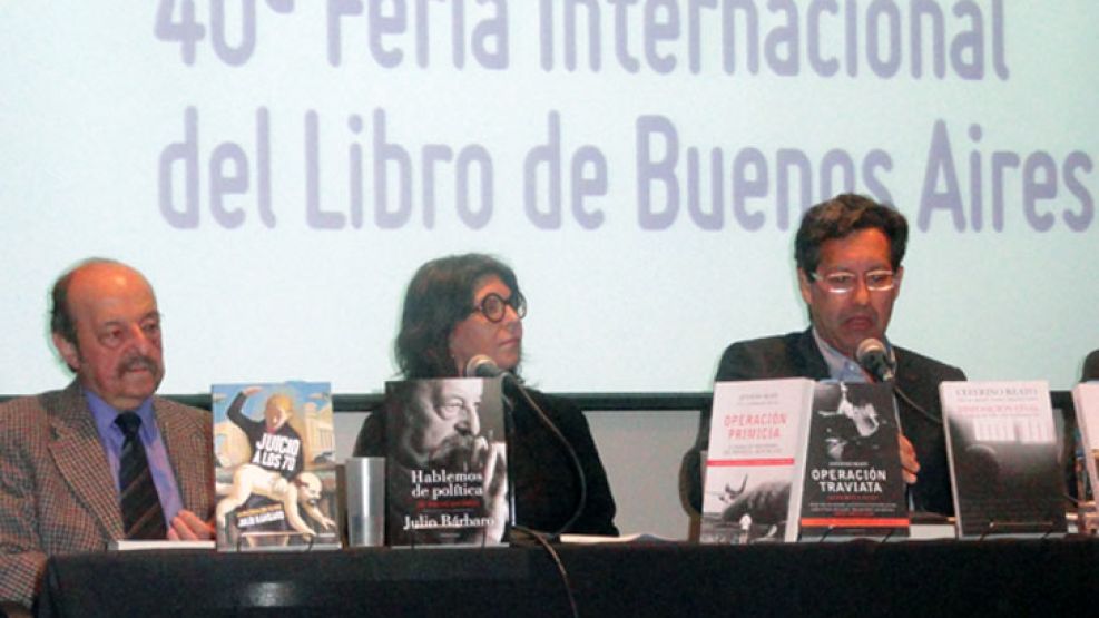 Julio Bárbaro, Silvia Mercado y Ceferino Reato en la Feria del Libro 2014