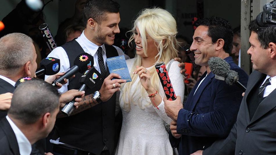 Wanda y Mauro en su boda