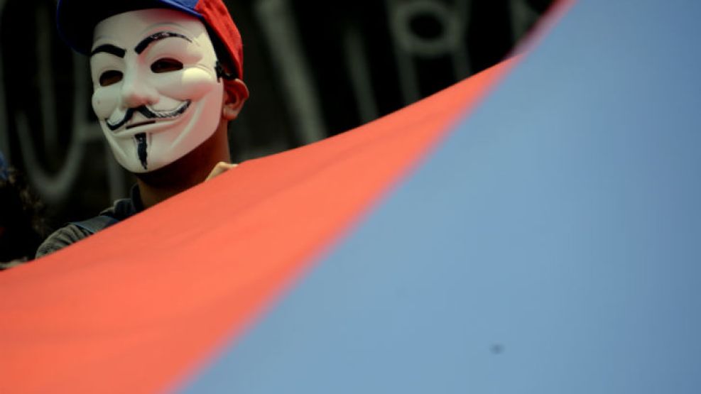 Opositores al chavismo, durante el Día del Trabajador
