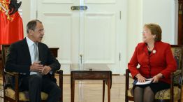 Mision. El canciller Lavrov visitó a Bachelet en Chile. También viajó a Cuba, Nicaragua y Perú.