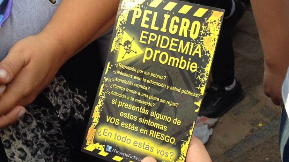 Estos eran los volantes que repartían los "prombies".