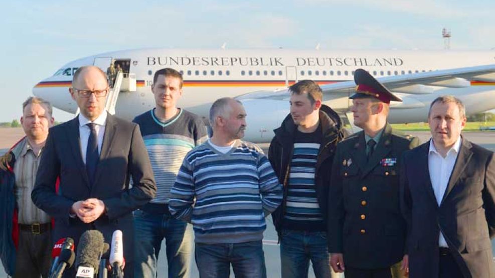 En libertad. Los observadores estaban cautivos desde hacía más de una semana en Slaviansk.