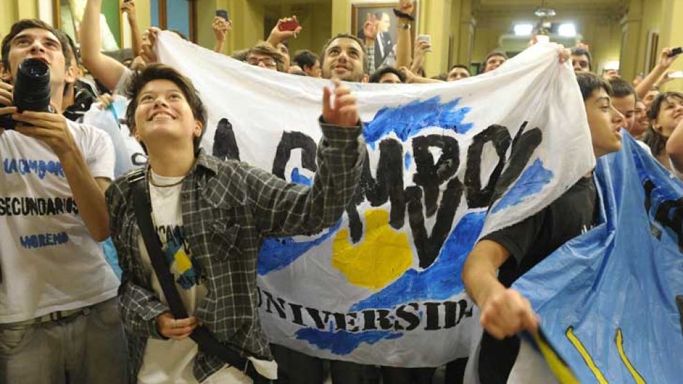 Futuro político. La juventud kirchnerista pretende ubicarse en las listas de legisladores.
