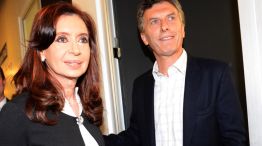 La presidenta Cristina Fernández de Kirchner y el jefe de Gobierno porteño, Mauricio Macri.
