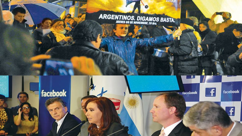 AYER Y HOY: El 8N, hace 18 meses, y CFK con Macri.