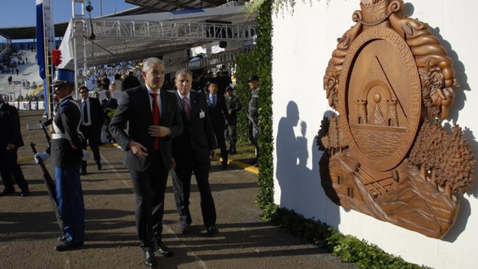 El titular de la Cámara baja, Julián Domínguez, en un reciente viaje a Honduras.