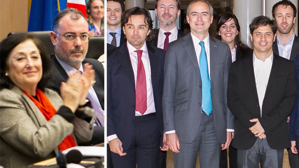 Entusiasmo. Economía difundió nuevas fotos del día del acuerdo en París. Kicillof y acreedores.