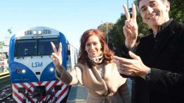 Locomotora. El ministro, ayer, con CFK. Aspira a ser candidato.
