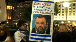 Manifestación en respaldo de Campagnoli