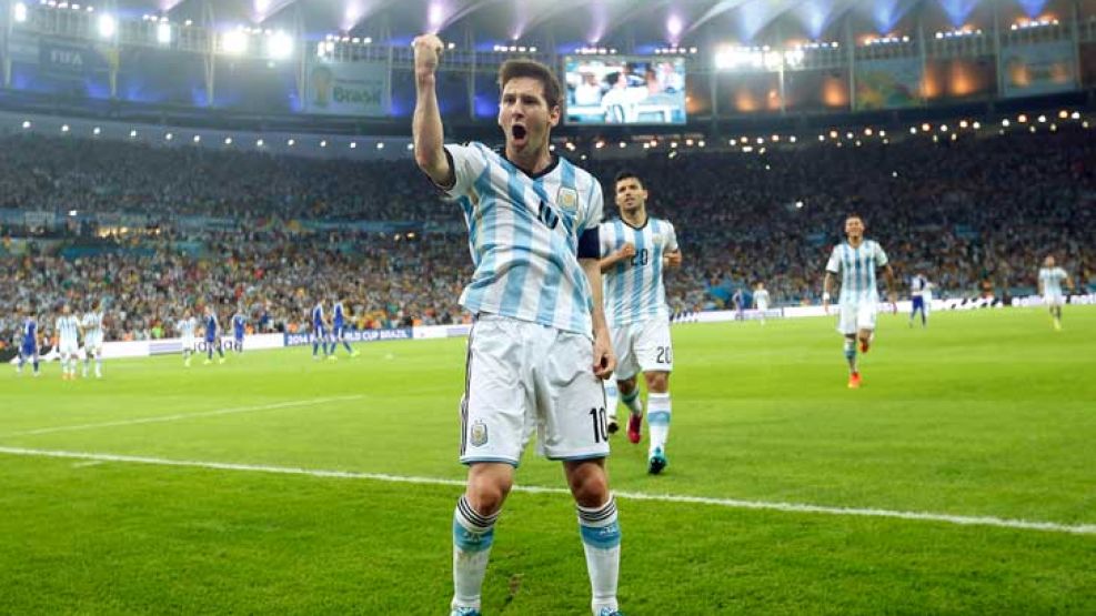 El grito sagrado. El festejo en el Maracaná, una descarga que Messi no suele evidenciar.